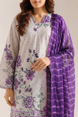 Unstitched Printed Lawn 3 Piece
