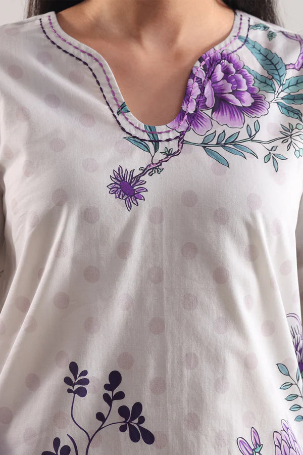 Unstitched Printed Lawn 3 Piece