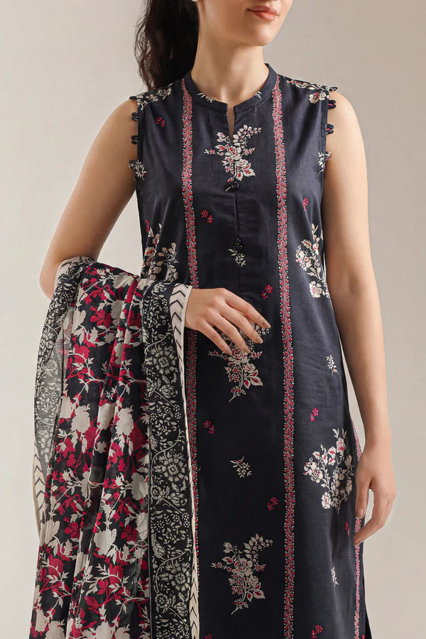 Unstitched Printed Lawn 3 Piece