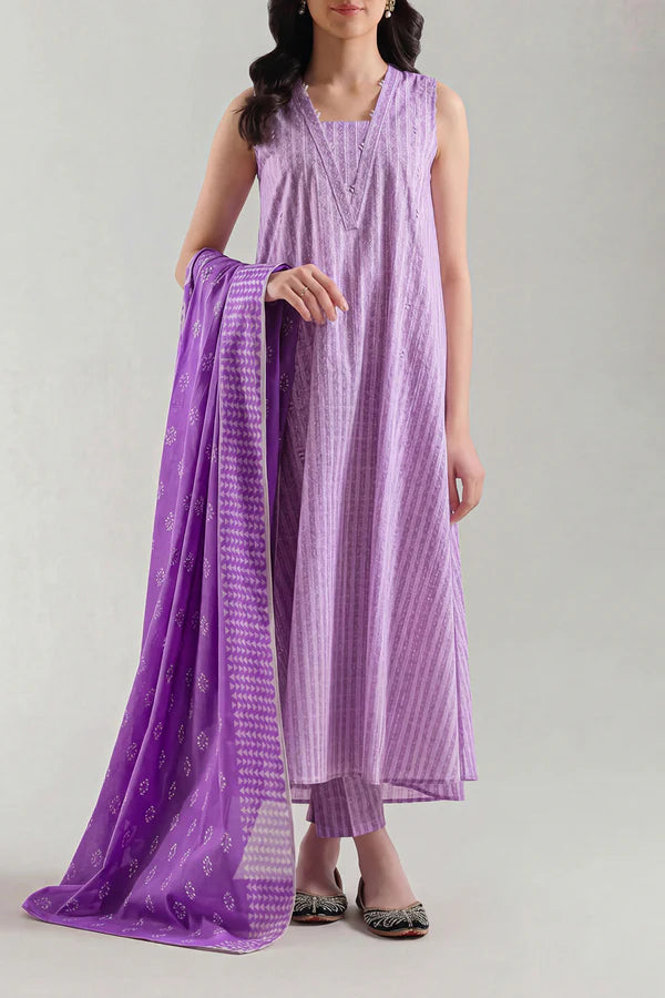Unstitched Printed Lawn 3 Piece