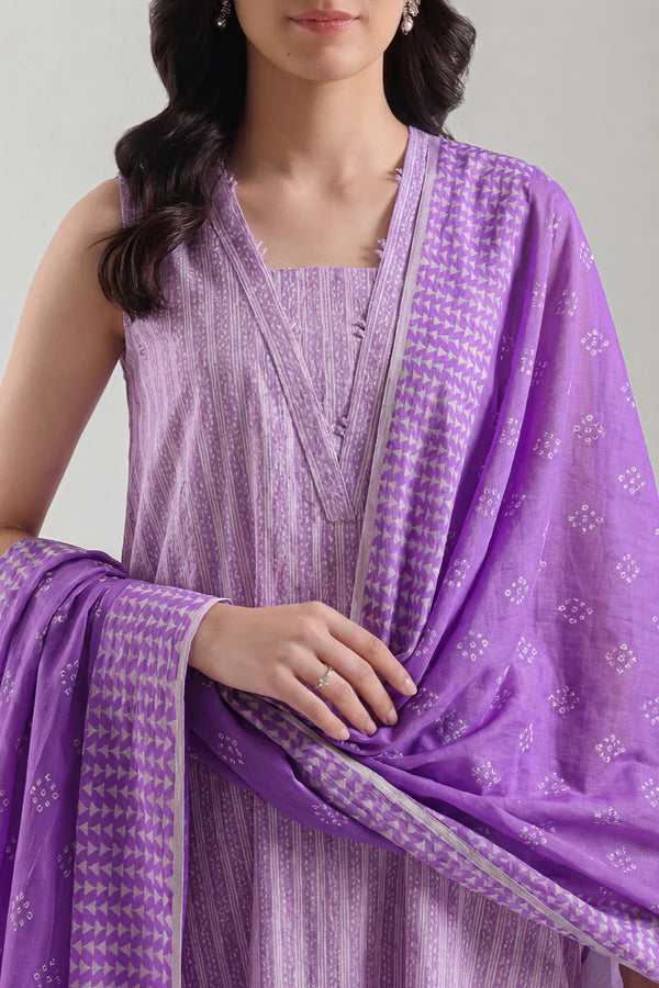 Unstitched Printed Lawn 3 Piece