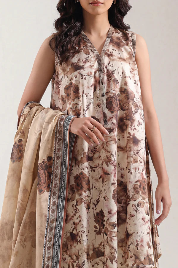 Unstitched Printed Lawn 3 Piece