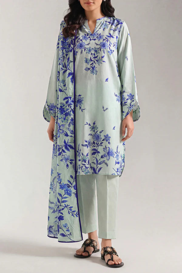 Unstitched Printed Corduroy 3 Piece