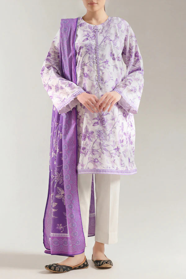 Unstitched Printed Pashmina 3 Piece