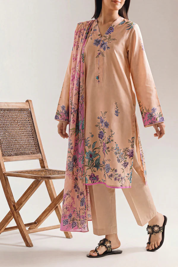 Unstitched Printed Pashmina 3 Piece