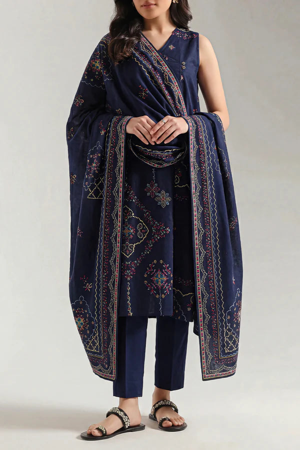 Unstitched Printed Lawn 3 Piece