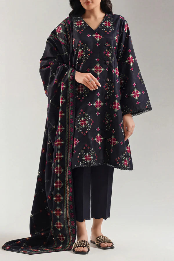 Unstitched Printed Lawn 3 Piece