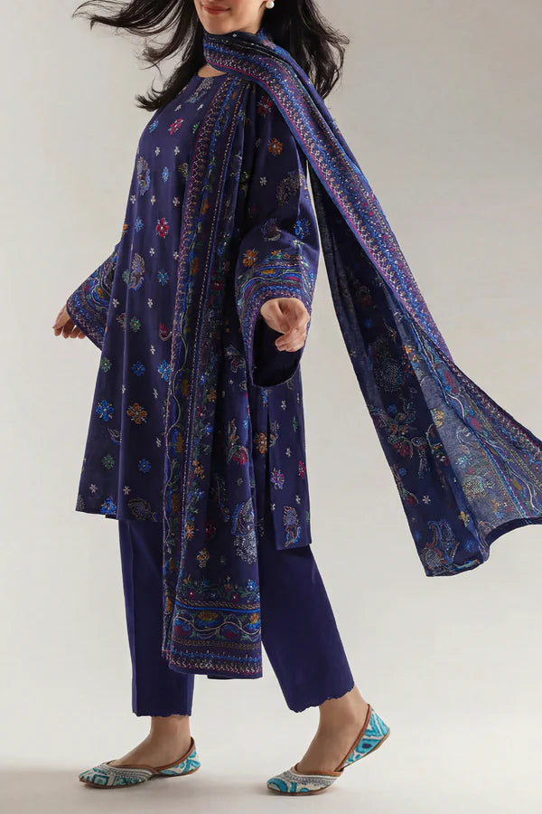 Unstitched Printed Lawn 3 Piece