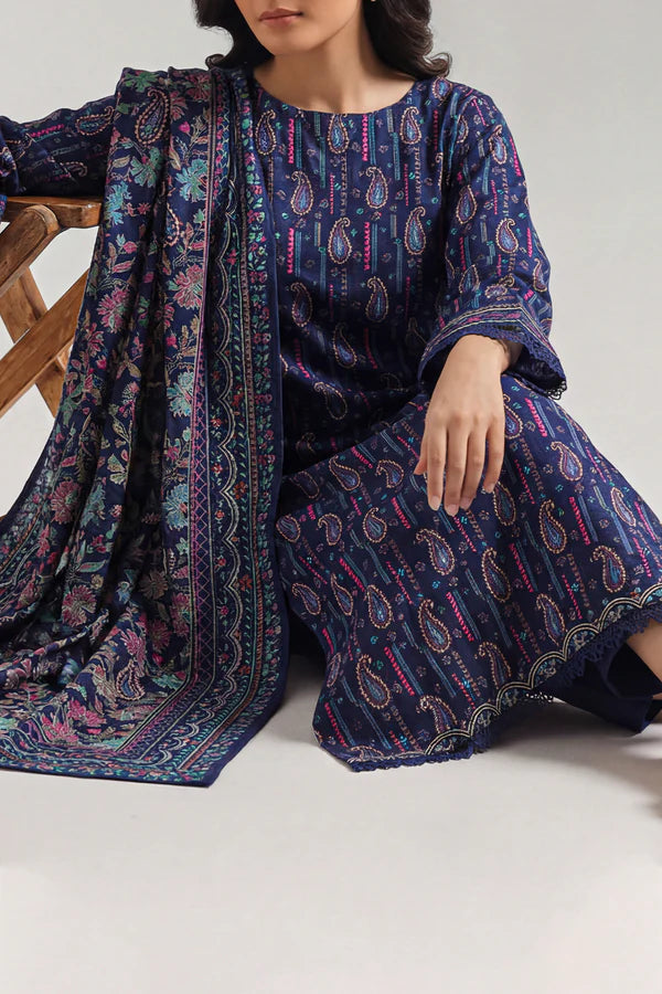 Unstitched Printed Lawn 3 Piece