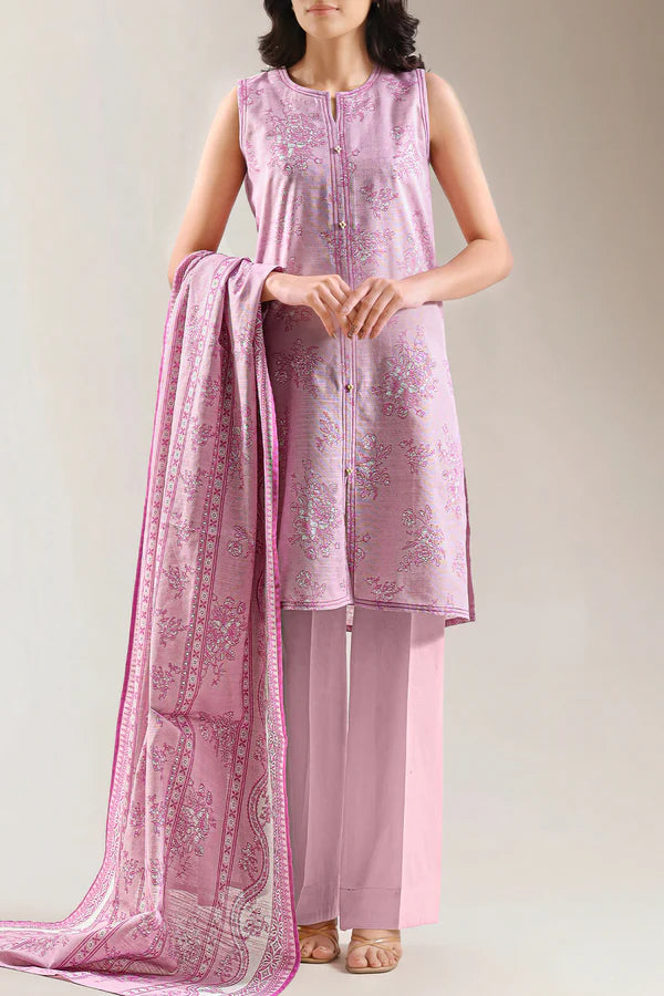 Unstitched Printed Lawn 3 Piece