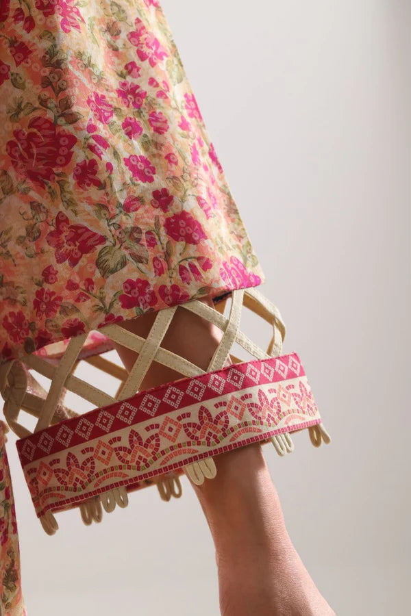 Unstitched Printed Lawn 3 Piece