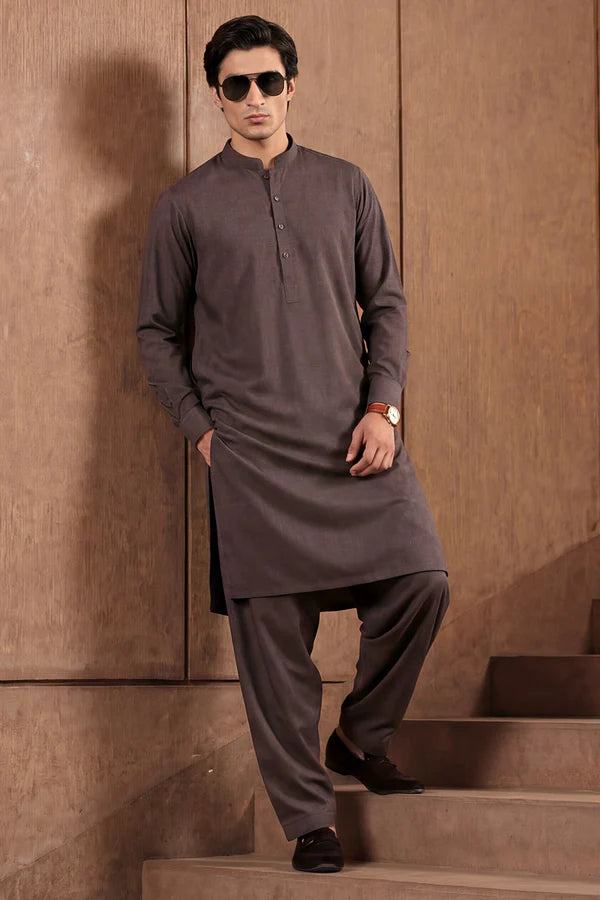 Unstitched Premium Blended Wear Suit (Signature) Gold