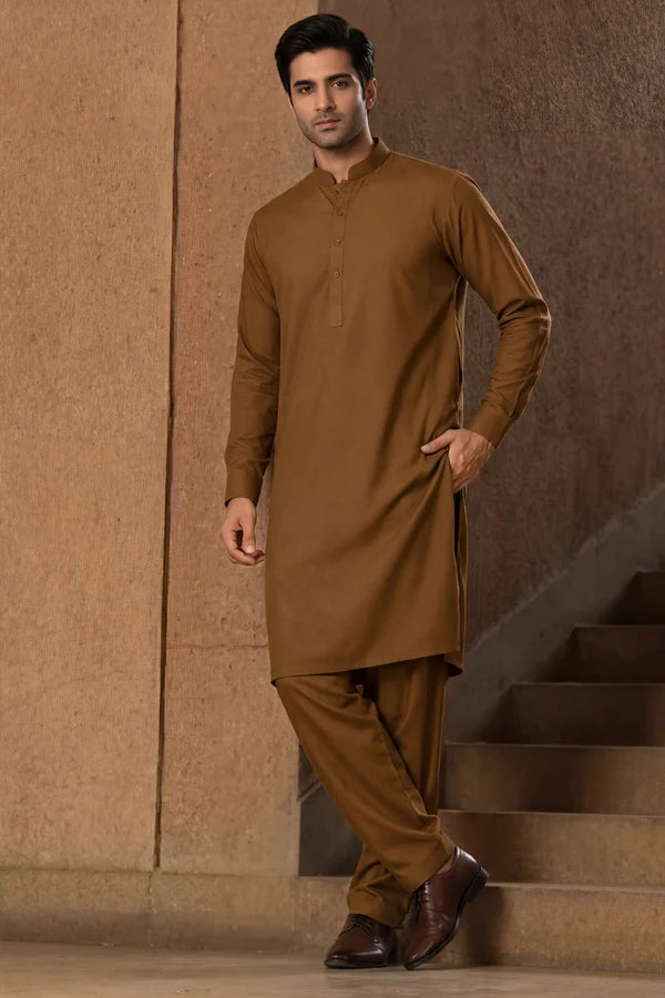 Unstitched Premium Blended Wear Suit (Signature) Gold