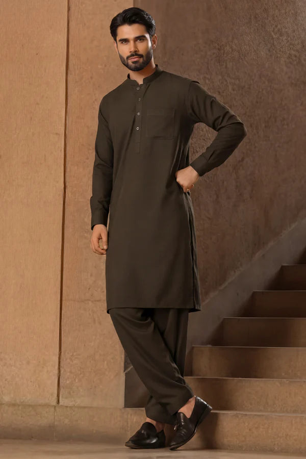 Unstitched Premium Blended Wear Suit (Signature) Gold