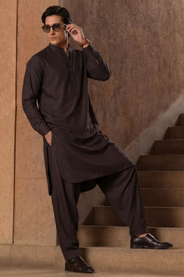 Unstitched Premium Blended Wear Suit (Signature) Gold