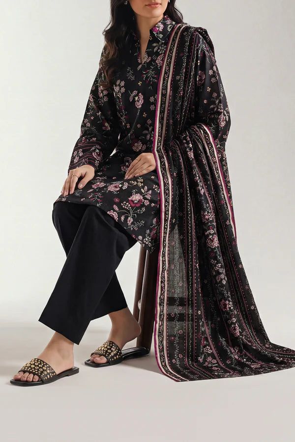 Unstitched Printed Lawn 3 Piece