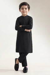 Solid Wash N Wear Stitched 2 Piece (Shirt/Trouser) For Boys