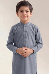 Solid Wash N Wear Stitched 2 Piece (Shirt/Trouser) For Boys