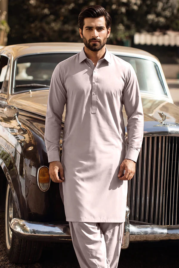 Unstitched Premium Blended Wear Suit (Platinum) Salaar