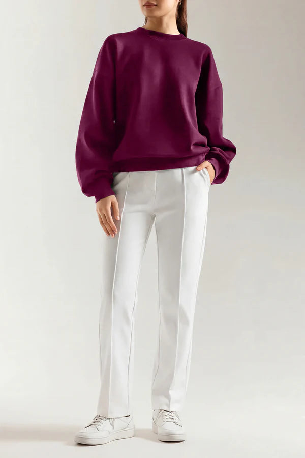 High Waist Straight Trousers