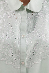 Solid Embroidered Poplin Stitched 2 piece (Shirt/Trouser)