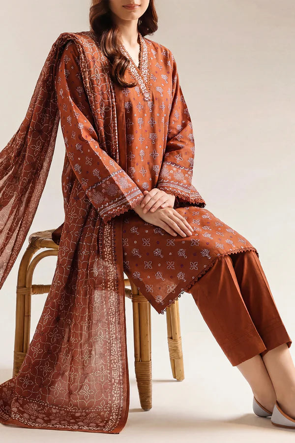Printed Lawn Stitched 2 Piece (Shirt/Trouser)