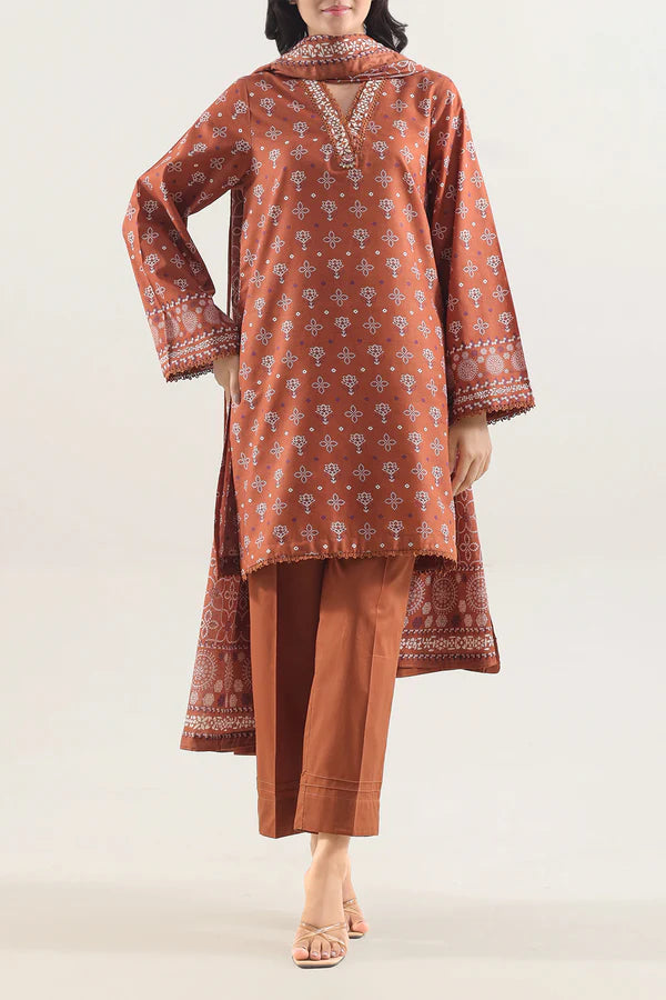 Printed Lawn Stitched 3 Piece