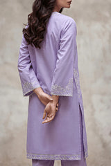 Solid Embroidered Cambric Stitched 2 Piece (Shirt/Trouser)