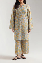 Printed Self Strip Lawn Stitched 2 Piece (Shirt/Trouser)