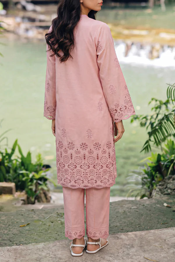 Solid Embroidered Lawn Stitched 2 Piece (Shirt/Trouser)
