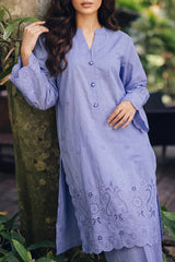 Solid Embroidered Lawn Stitched 2 Piece (Shirt/Trouser)