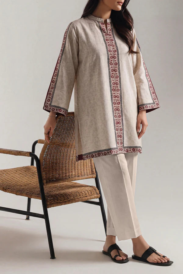 Printed Cambric Stitched Shirt