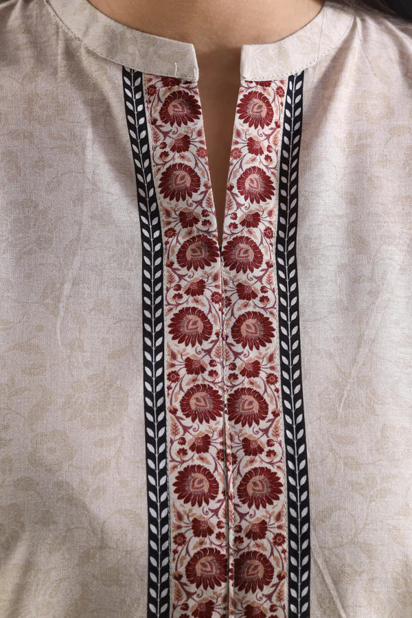 Printed Cambric Stitched Shirt