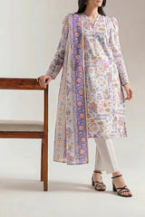 Unstitched Printed Lawn 3 Piece