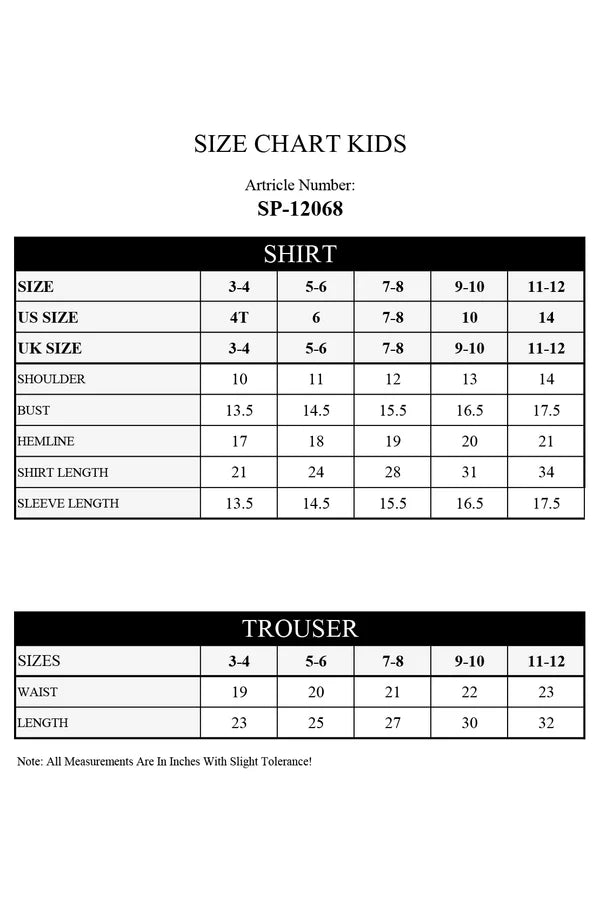 Printed Lawn Stitched 2 Piece (Shirt/Trouser) For Kids