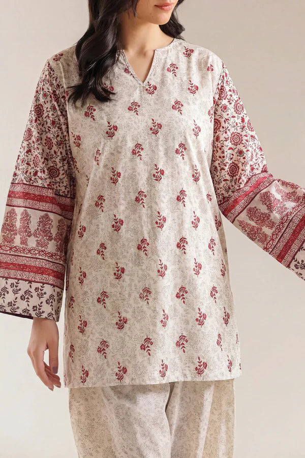 Printed Khaddar Stitched Shirt