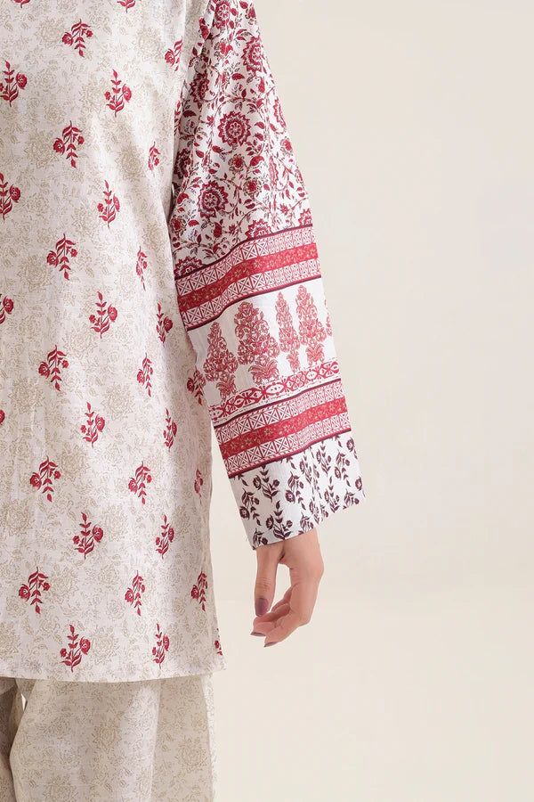 Printed Khaddar Stitched Shirt