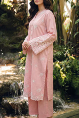 Solid Embroidered Lawn Stitched 2 Piece (Shirt/Trouser)
