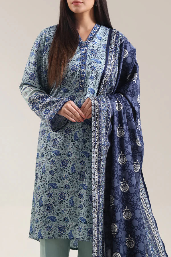 Printed Linen Stitched 2 Piece (Shirt/Trouser)