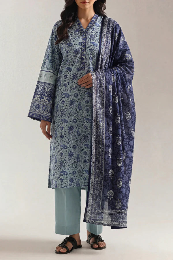 Printed Linen Stitched 2 Piece (Shirt/Trouser)