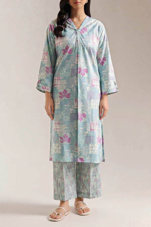 Printed Lawn Stitched 2 Piece (Shirt/Trouser)