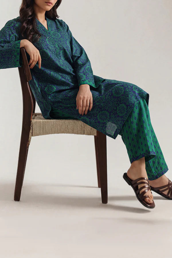 Printed Lawn Stitched 2 Piece (Shirt/Trouser)