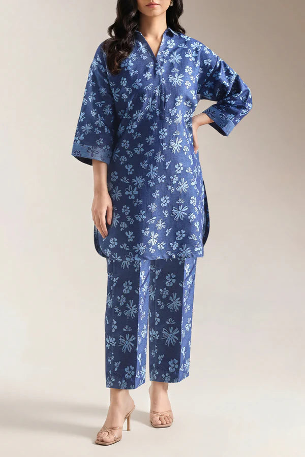 Cotton Jacquard Stitched 2 Piece (Shirt/Trouser)