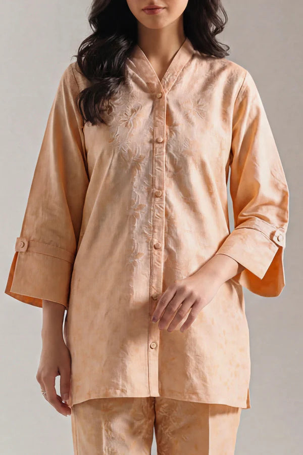 Cotton Jacquard Stitched 2 Piece (Shirt/Trouser)