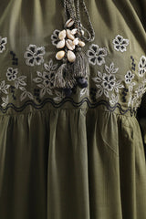Solid Embroidered Khaddar Stitched Shirt