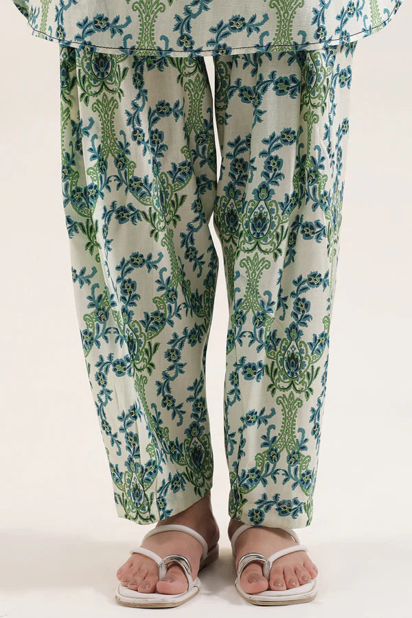 Printed Arabic Lawn Stitched 2 Piece (Shirt/Trouser)