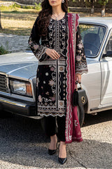 Solid Embroidered Lawn Stitched 3 Piece