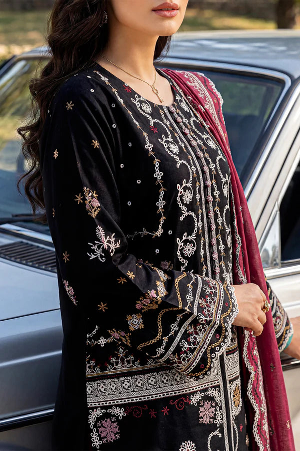 Solid Embroidered Lawn Stitched 3 Piece