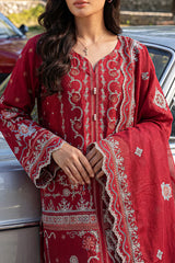Solid Embroidered Lawn Stitched 3 Piece