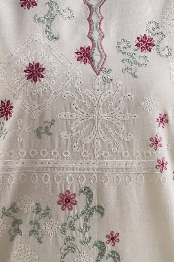 Solid Embroidered Lawn Stitched 3 Piece